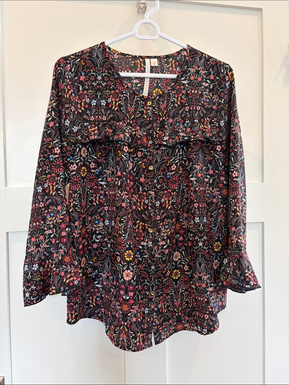 LC Lauren Conrad Women's Floral Blouse M